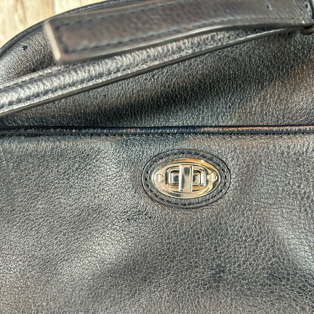 Talbots Navy Leather Crossbody, EUC - Picture 4 of 5